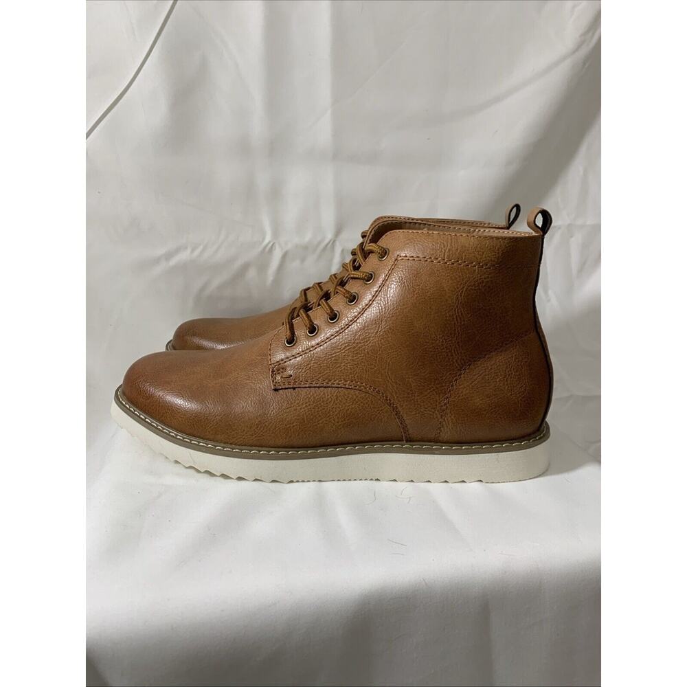 Nick Graham Roger Lace Up Boots Cognac Brown Mens 8.5 Nwt